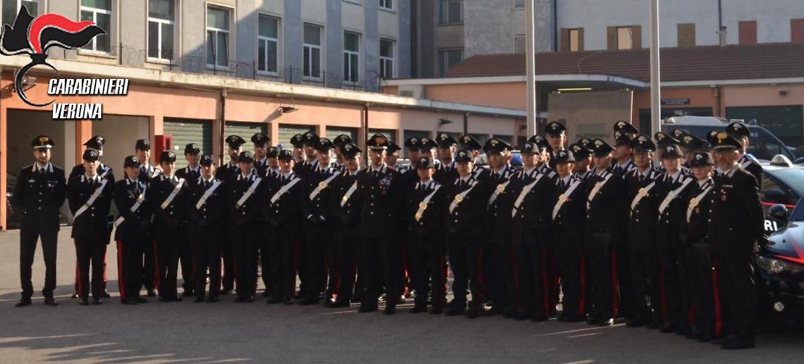Verona: arrivano 51 nuovi carabinieri per mettere in sicurezza il territorio