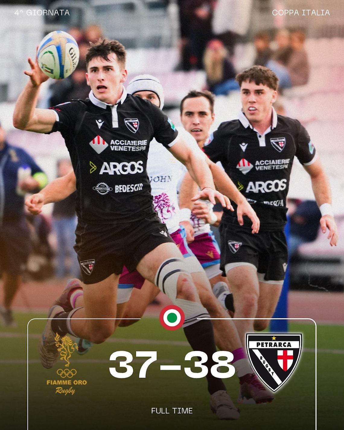 Petrarca beffa le Fiamme Oro: il derby con Rovigo diventa decisivo per la semifinale