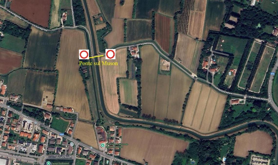 Mirano,  chiuso per due mesi per manutenzione il ponte ciclopedonale sul Muson Vecchio