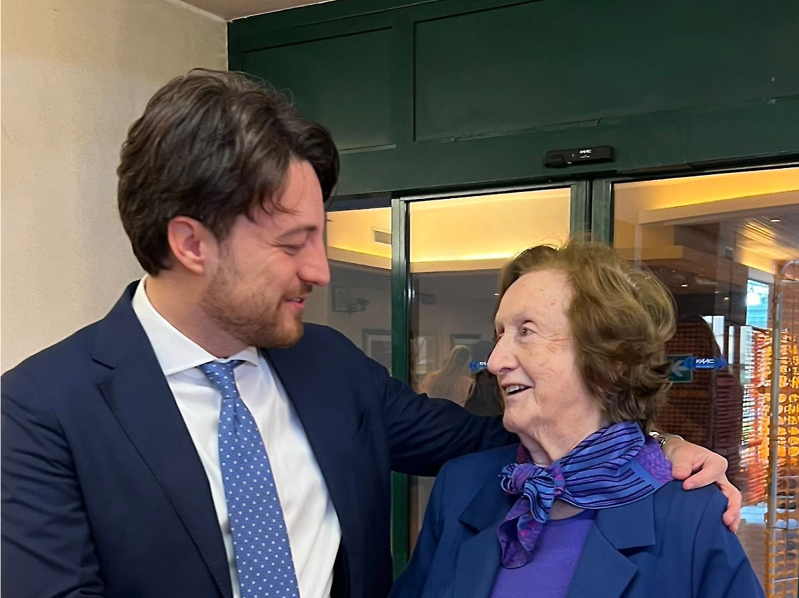 Stefani durante la visita