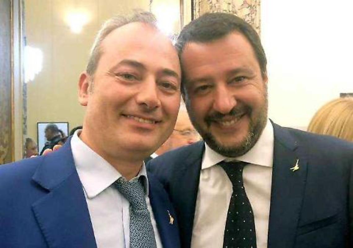 Andrea Ostellari, Sottosegretario alla Giustizia, con Matteo Salvini