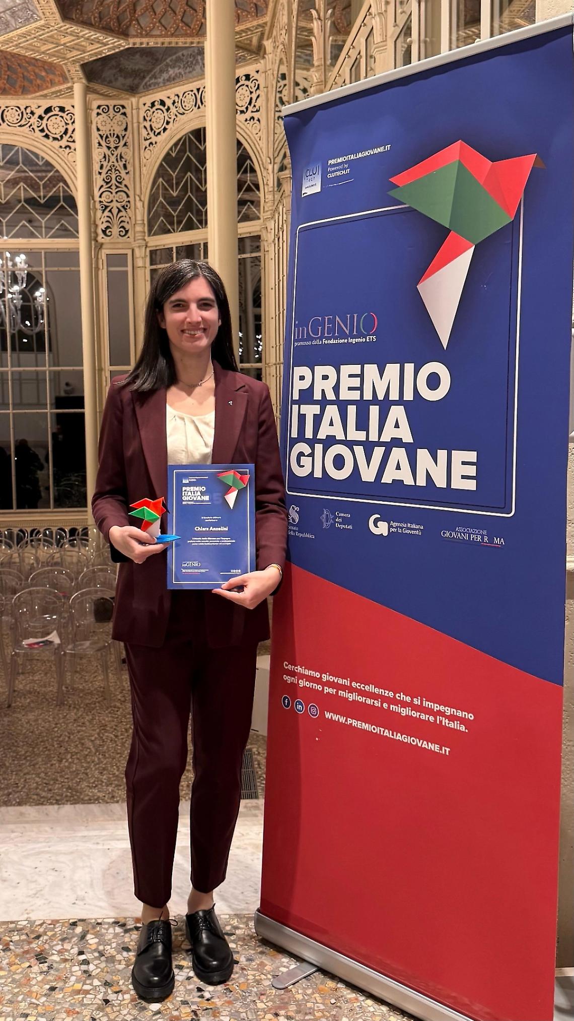 Chiara Anzolini dell’Università di Padova tra i vincitori del Premio Italia Giovane 2025
