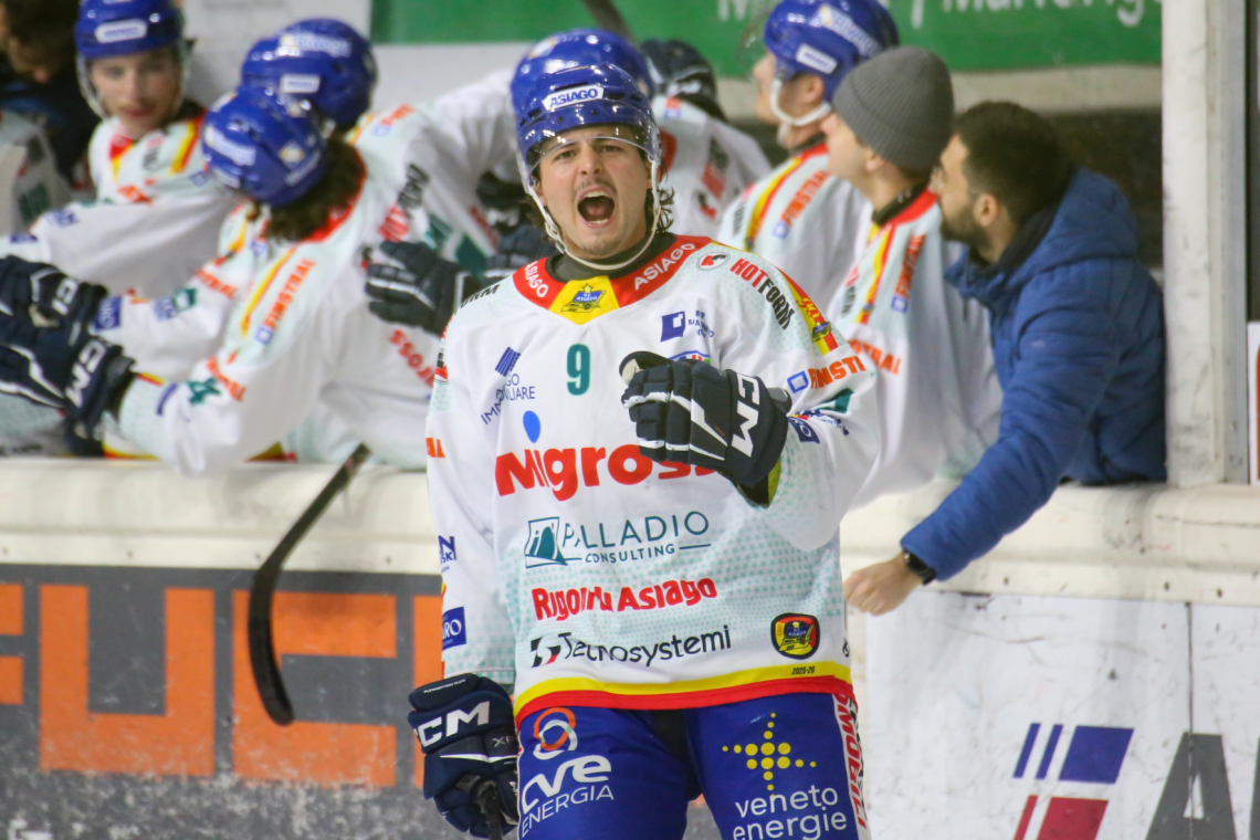 Ryan Valentini dell'Asiago. Foto di Serena Fantini