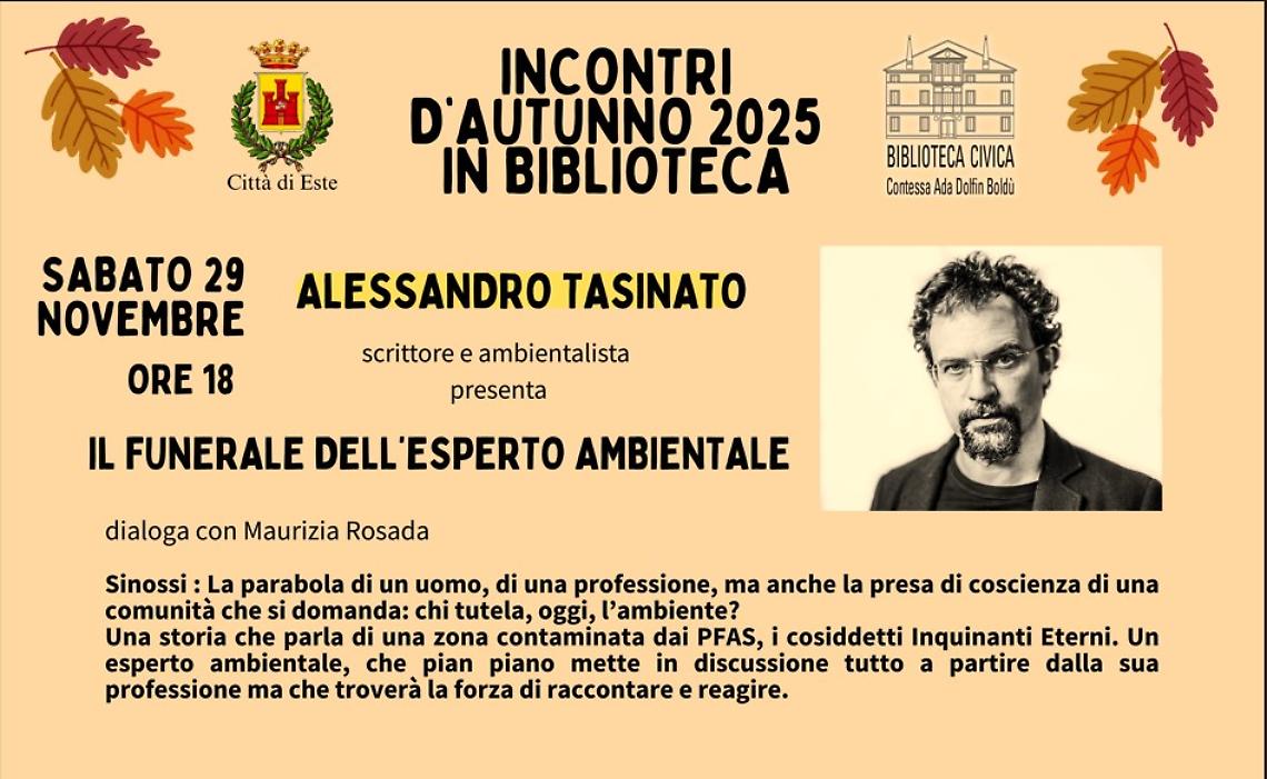 “Il funerale dell’esperto ambientale”: Este ospita Alessandro Tasinato