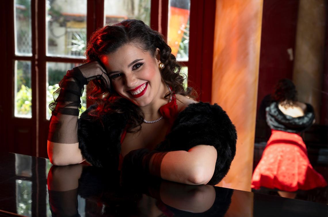 L'attrice Caterina Piva nel ruolo di Carmen