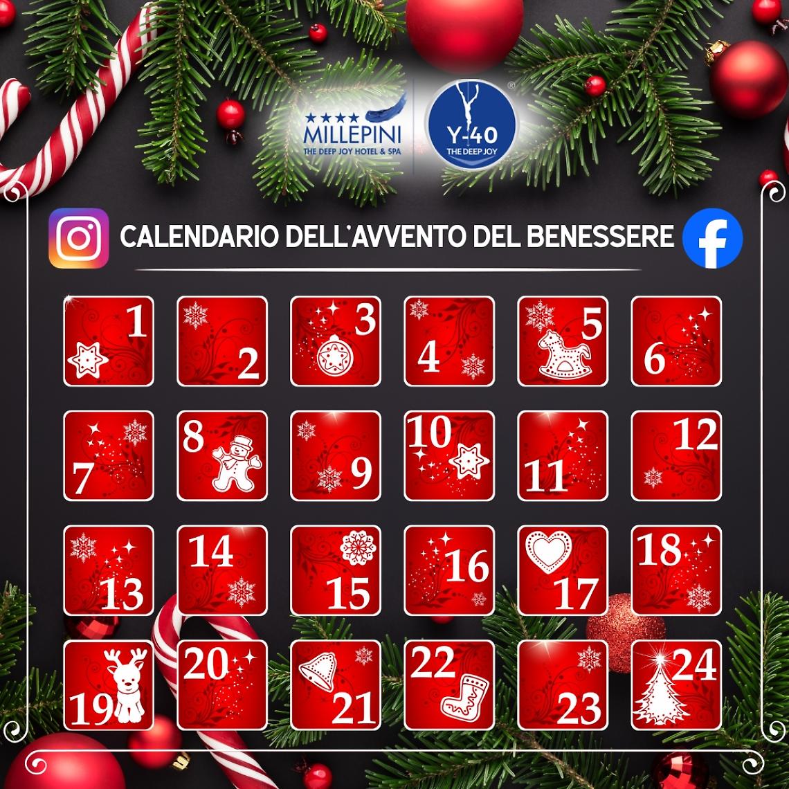 Millepini Terme e Y-40 lanciano il Calendario dell'Avvento del Benessere