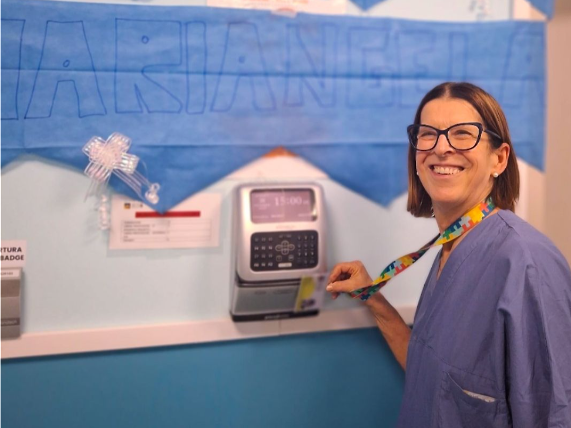 Mariangela Cerantola nel suo ultimo giorno di lavoro