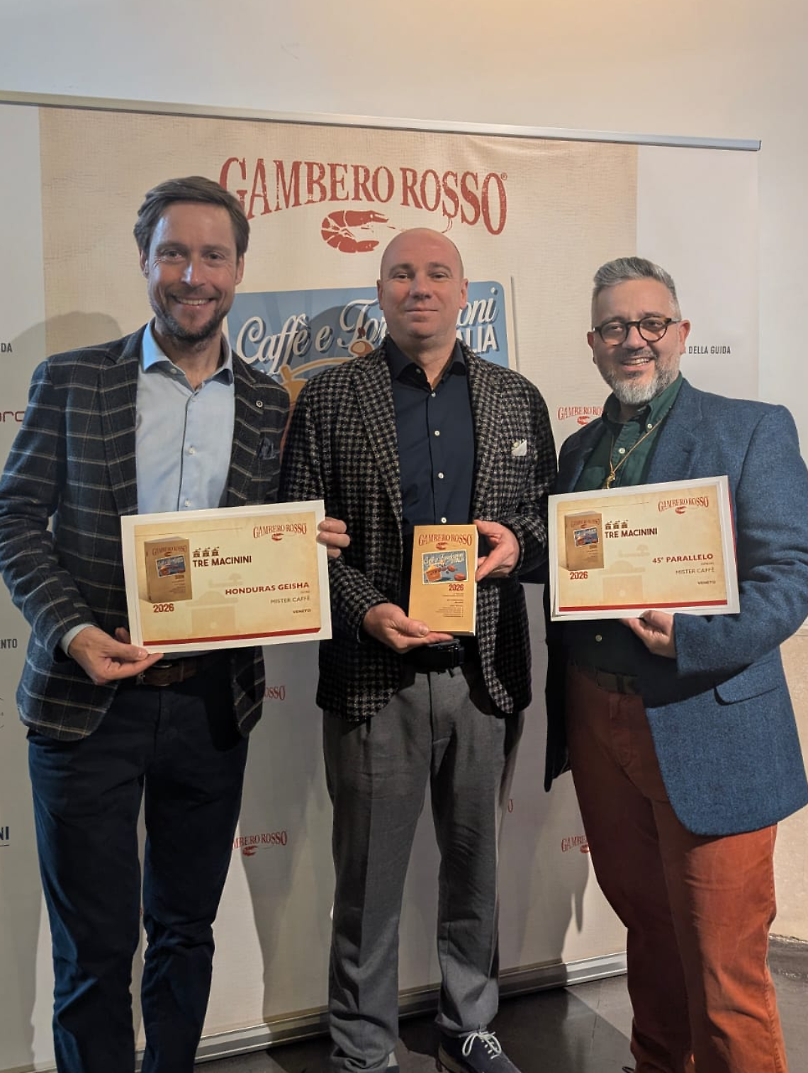 Taglio di Po: Mister Caffè conquista i “Tre Macinini” del Gambero Rosso