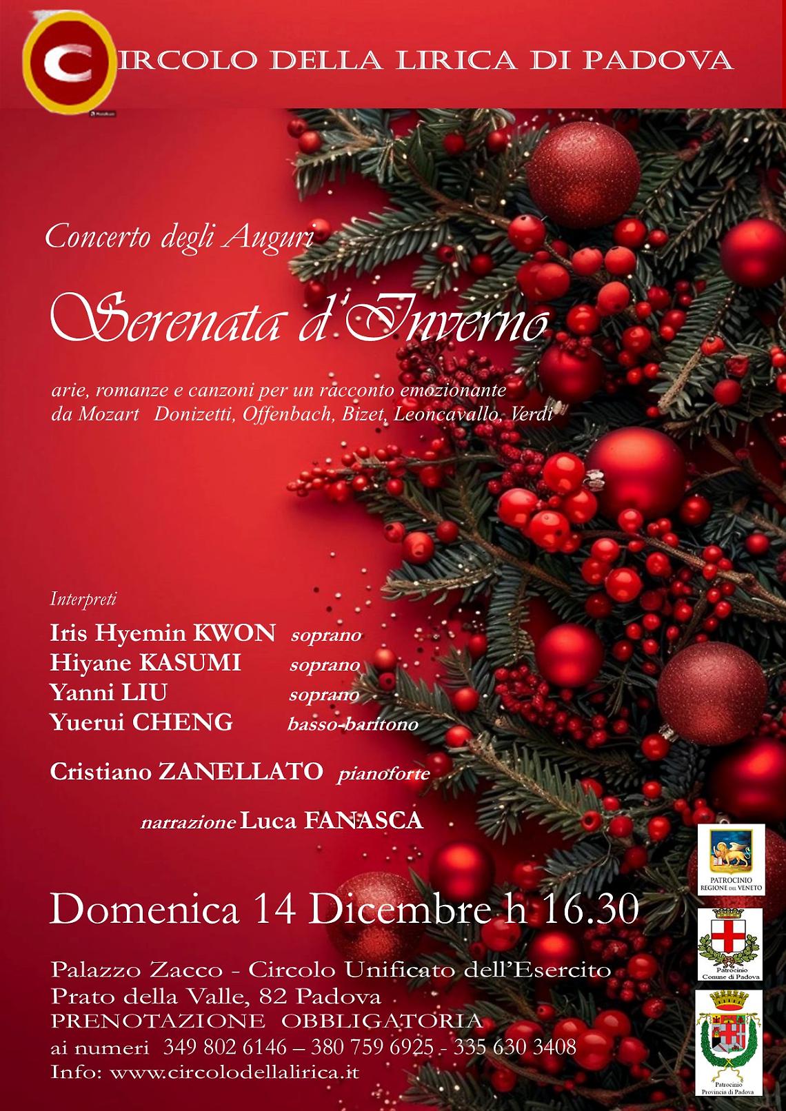 Natale in musica a Padova: il Concerto degli Auguri della Stagione Lirica 2025/2026