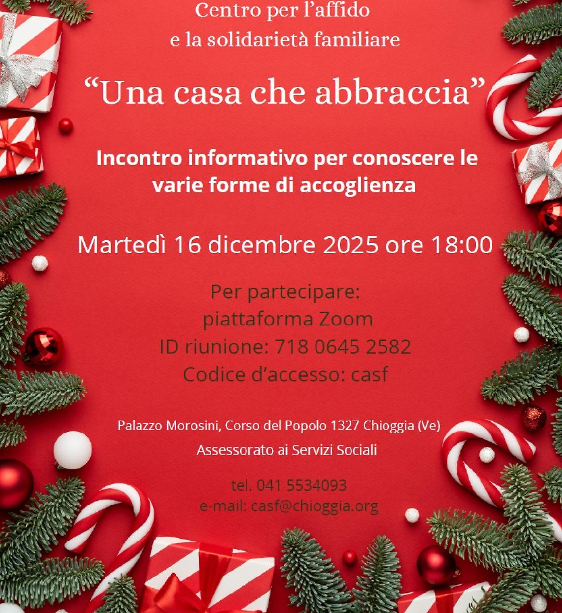 Incontro informativo sul sostegno familiare a Chioggia: il 16 dicembre il Centro per l'Affido racconta le opportunit&agrave; per le famiglie affidatarie