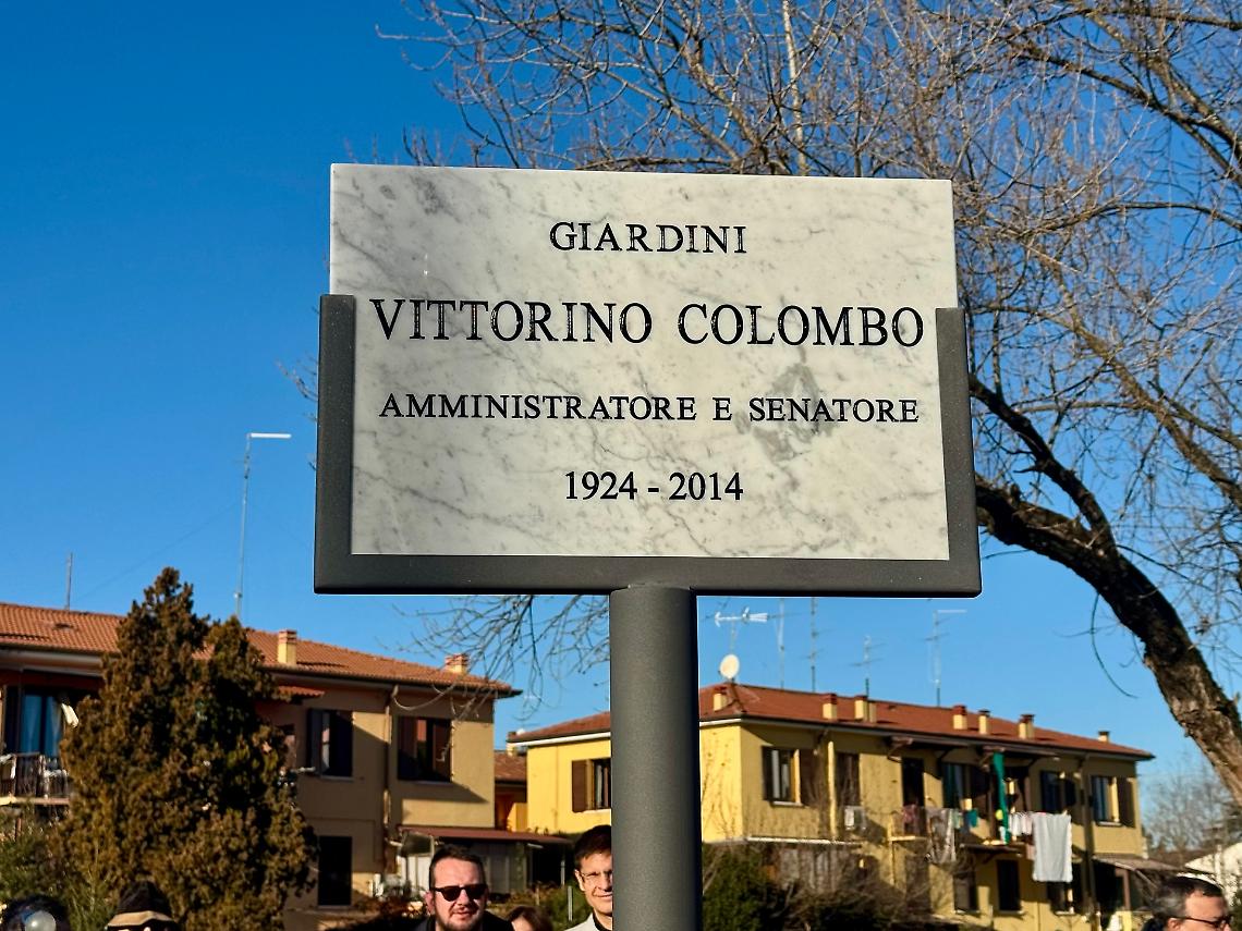 San Massimo: inaugurato il giardino intitolato a Vittorino Colombo