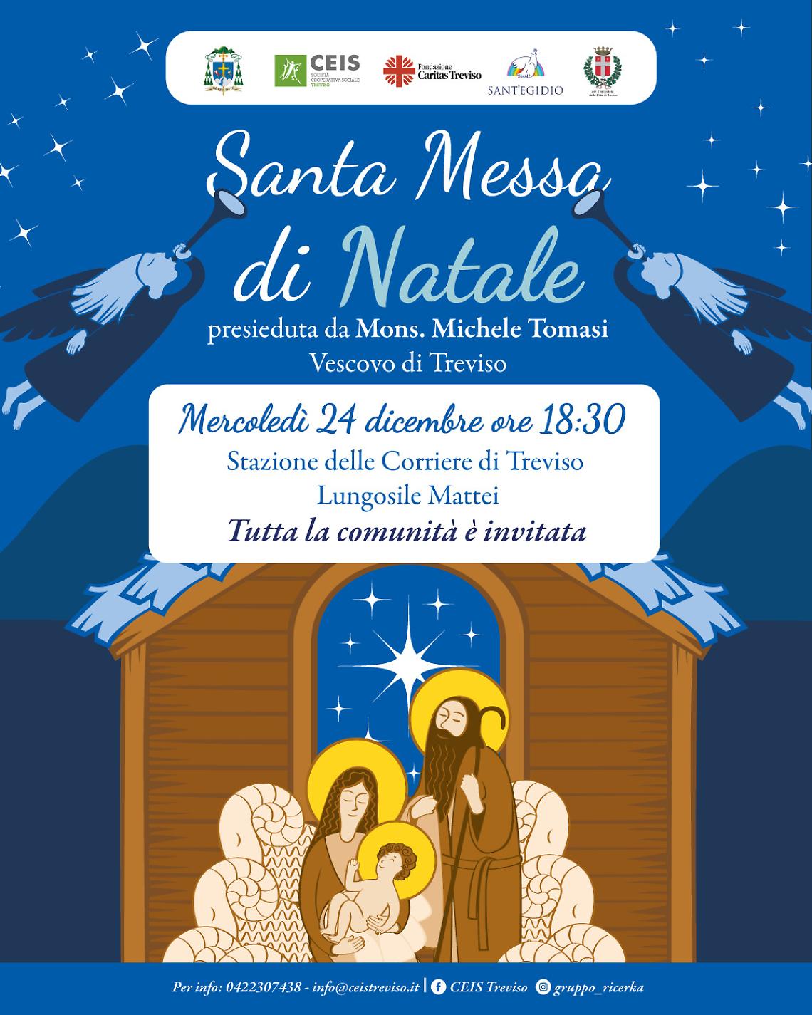 Natale in stazione: il Vescovo Tomasi celebra la Messa della Vigilia a Treviso