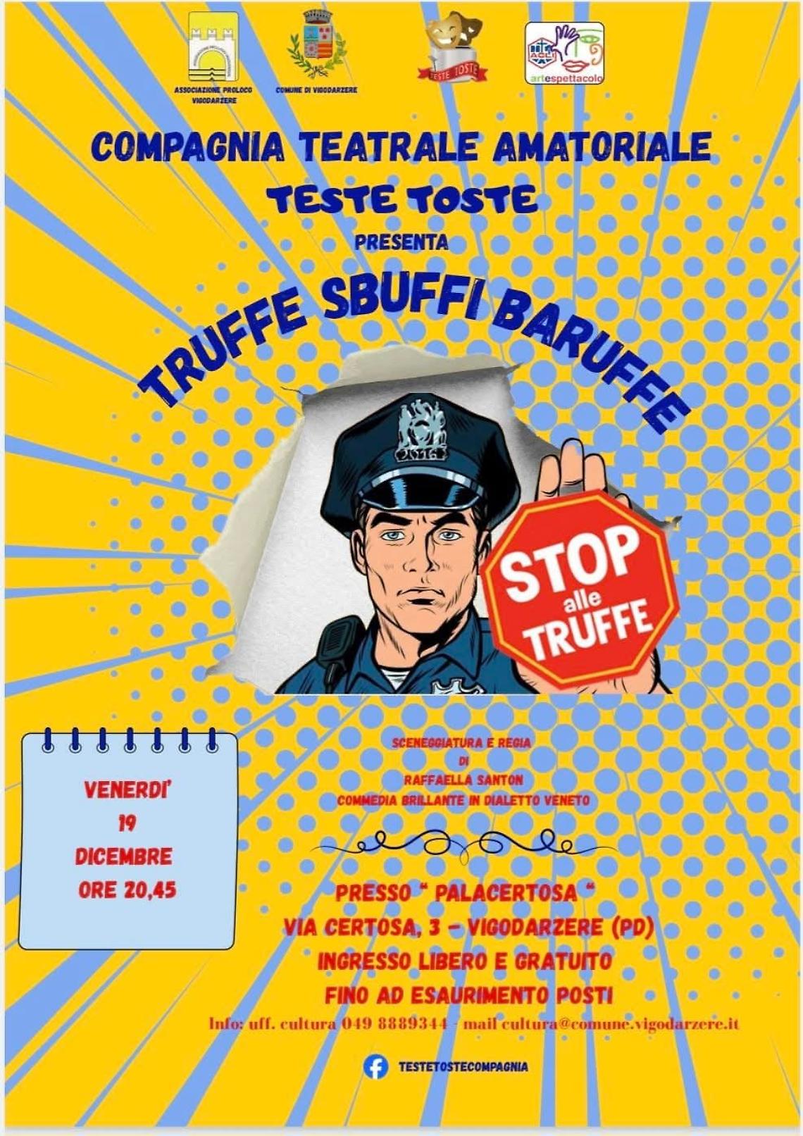 Vigodarzere, a teatro tra risate e riflessioni: arriva &ldquo;Truffe, sbuffi e baruffe&rdquo;