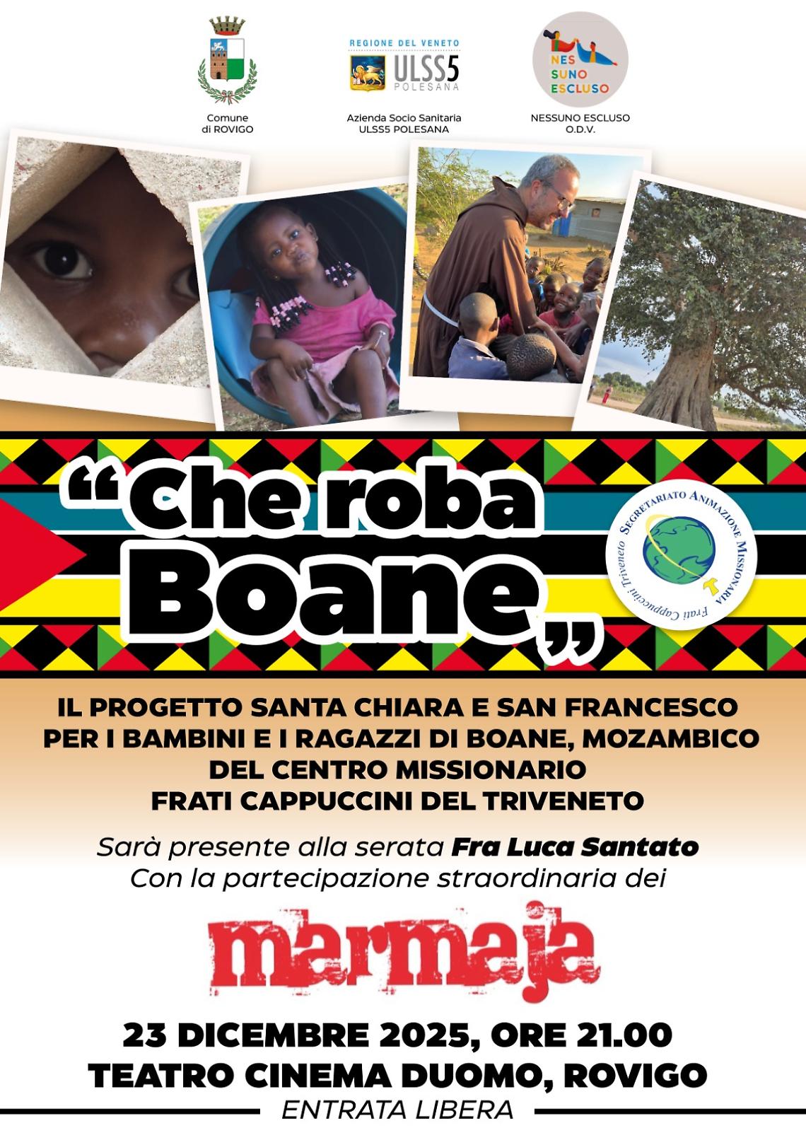 &ldquo;Che Roba Boane&rdquo;: a Rovigo la serata di solidariet&agrave; dei Frati Cappuccini per i bambini del Mozambico