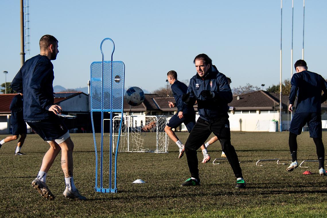 Il Treviso in allenamento