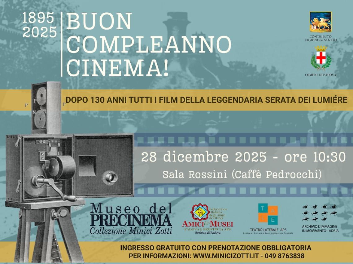 Padova, 130&deg; anniversario del Cinematografo dei Lumi&egrave;re: un evento speciale oggi al Caff&egrave; Pedrocchi