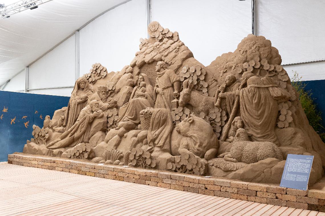Il presepe di sabbia che ha vinto questa edizione