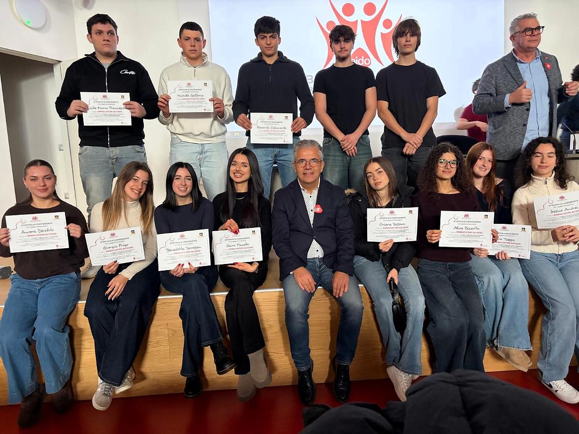 Studenti trevigiani promotori della solidariet&agrave;: successo per i &ldquo;Giovani Ambasciatori del Dono&rdquo;