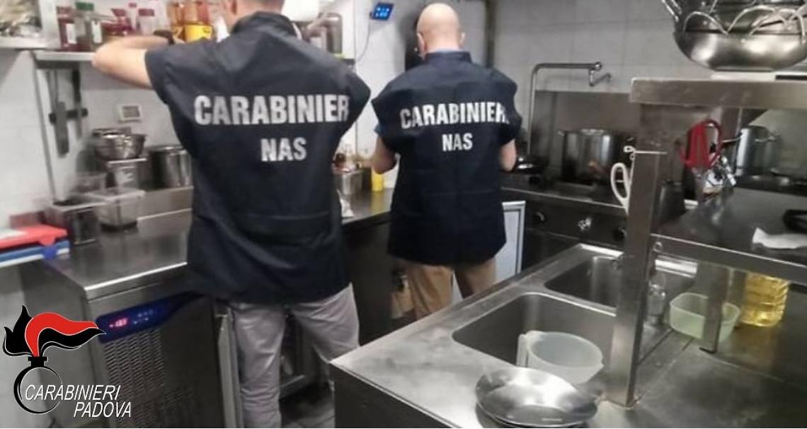 Padova, controlli del NAS: tre attivit&agrave; sanzionate per carenze igieniche