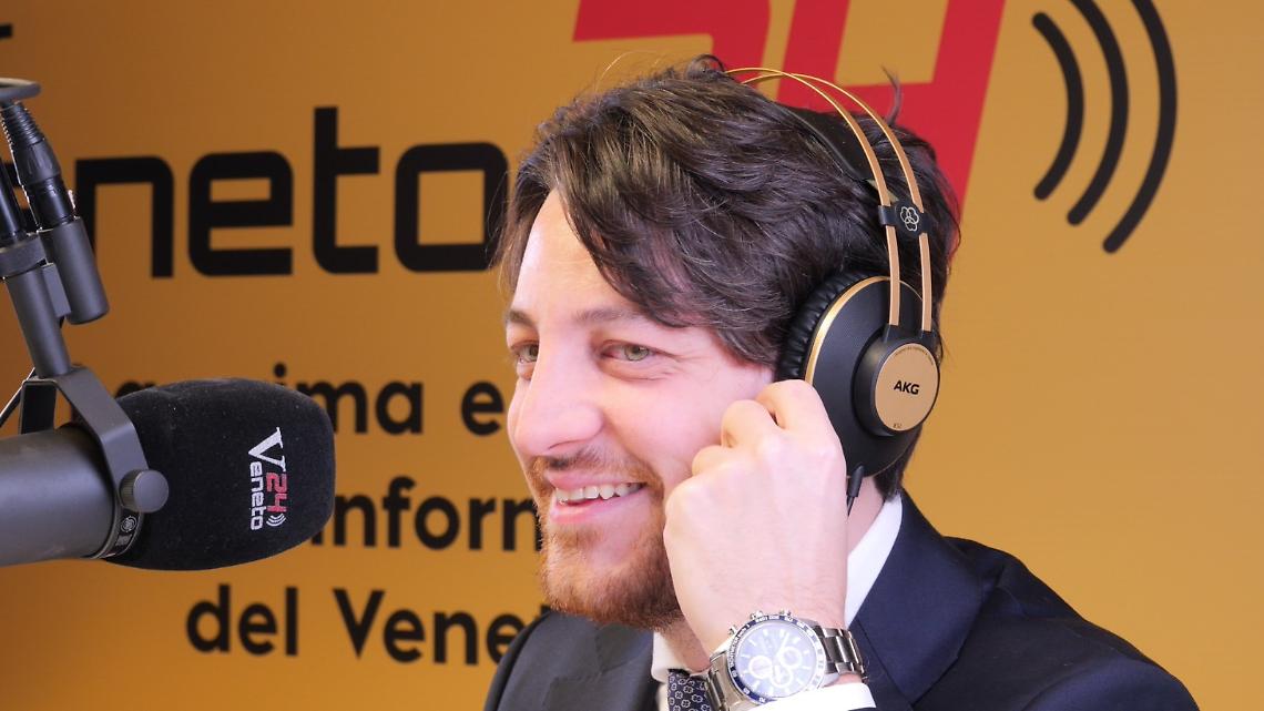 Alberto Stefani ospite della redazione di Veneto24