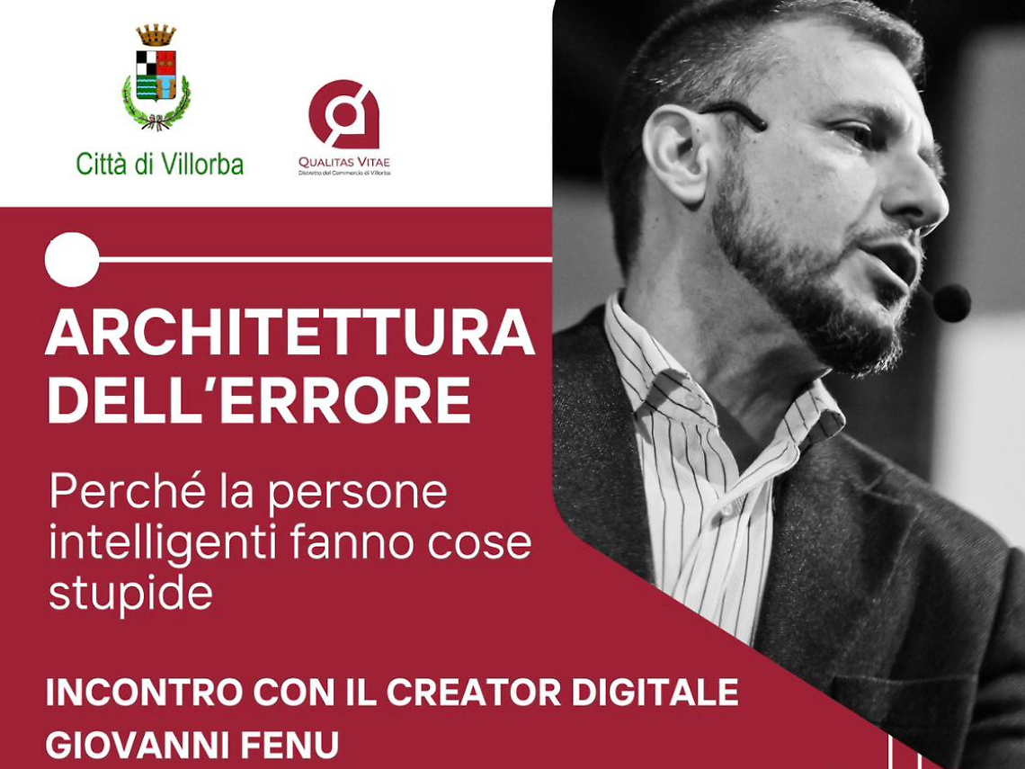 Locandina dell'incontro con Fenu