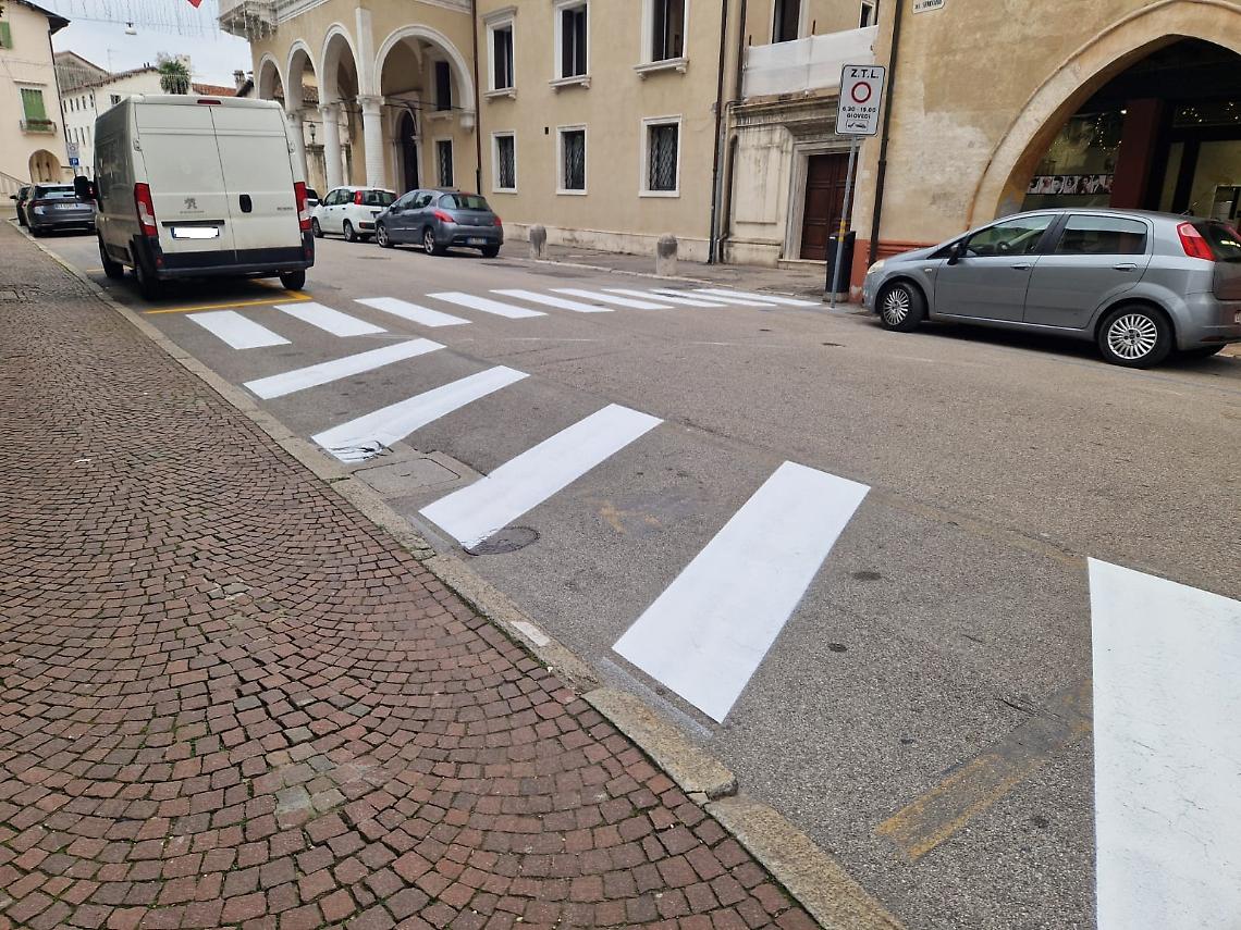 Rifacimento segnaletica orizzontale: 77 strade rinnovate a Portogruaro