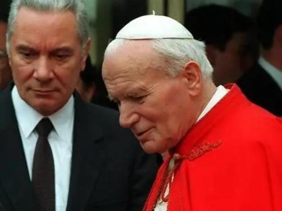 Angelo Gugel con Giovanni Paolo II