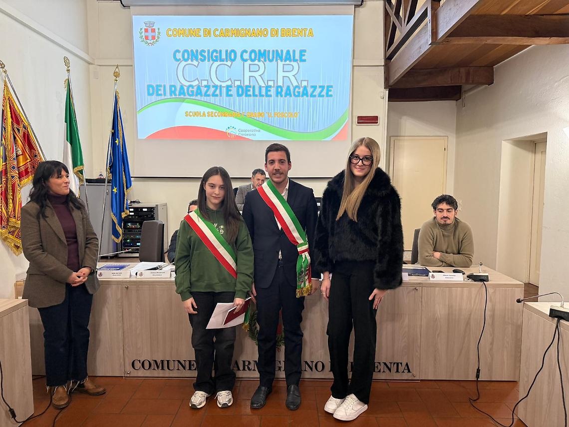 Carmignano di Brenta, eletti i nuovi consiglieri del CCRR: Emma Bevardo Sindaco dei Ragazzi