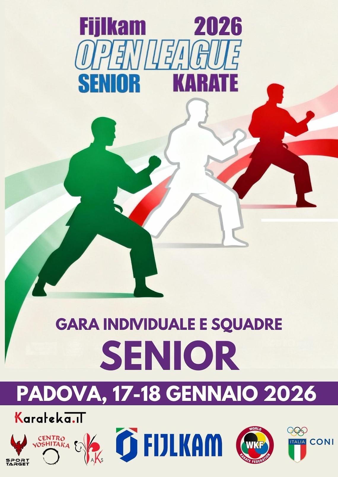 La stagione del karate riparte da Padova: torna l&rsquo;Open League Senior