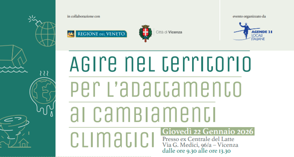 Vicenza ospita un incontro sulle strategie locali di resilienza ai cambiamenti climatici