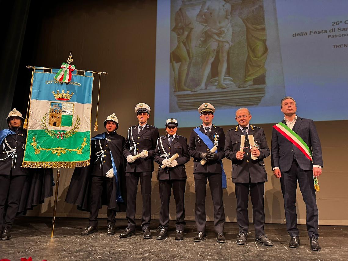 Gli agenti polesani premiati a Trento