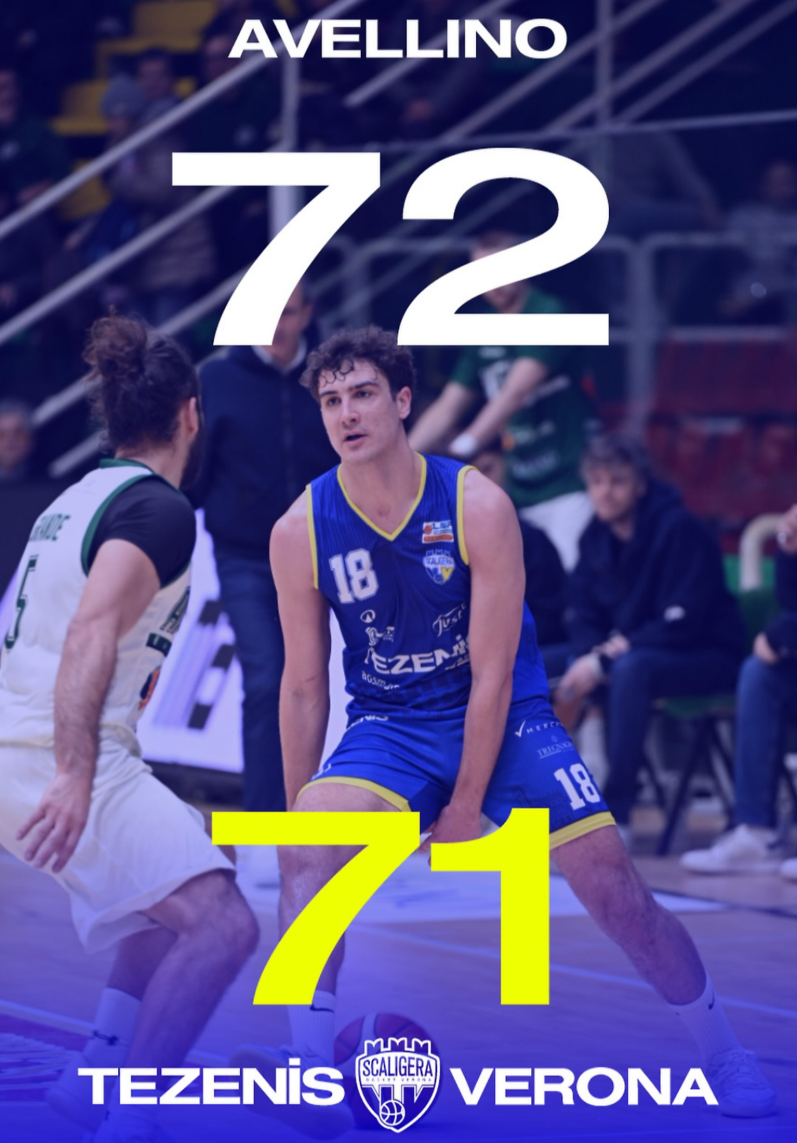 Tezenis Verona ancora beffata: ad Avellino arriva la terza sconfitta consecutiva