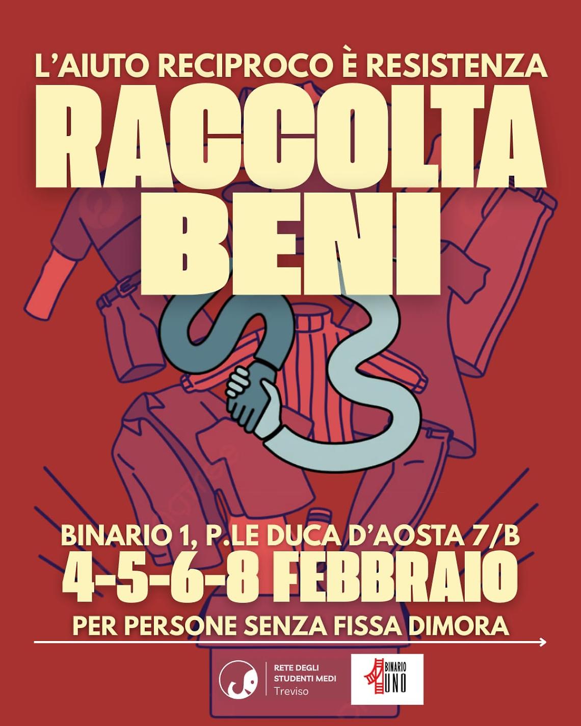 Treviso si mobilita per le persone marginalizzate: al via una nuova raccolta beni