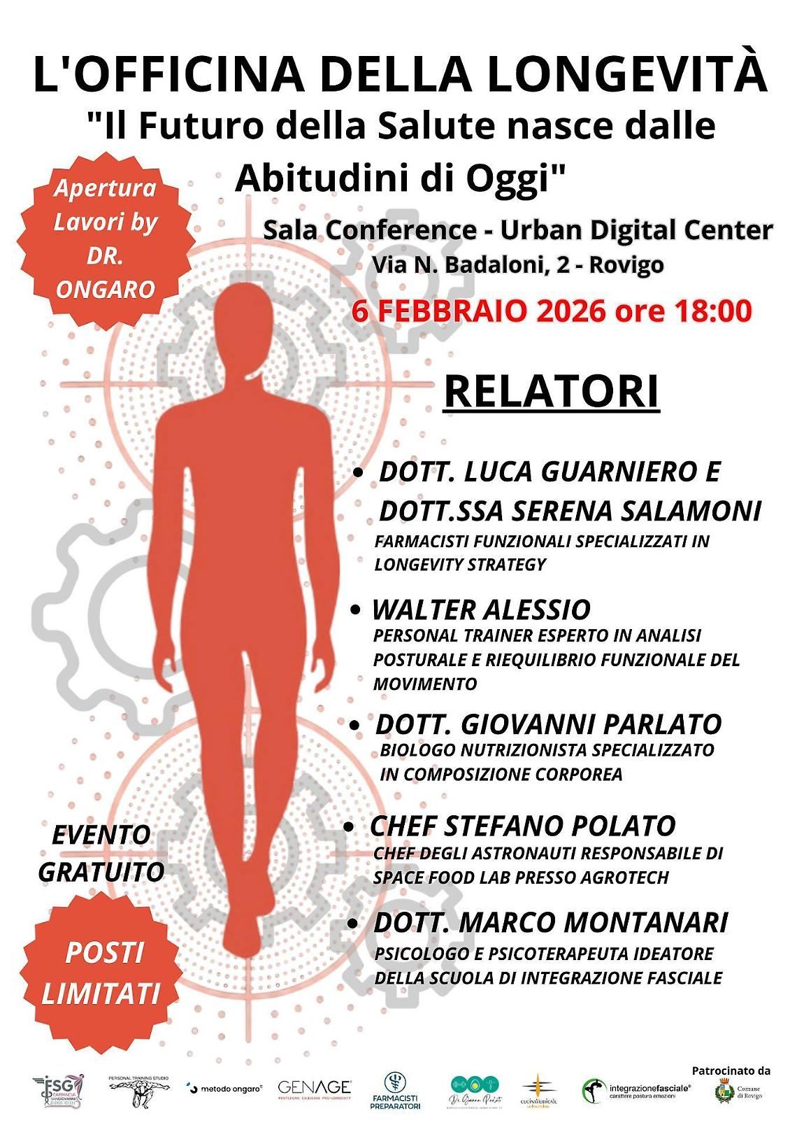 L&rsquo;Officina della longevit&agrave; approda a Rovigo