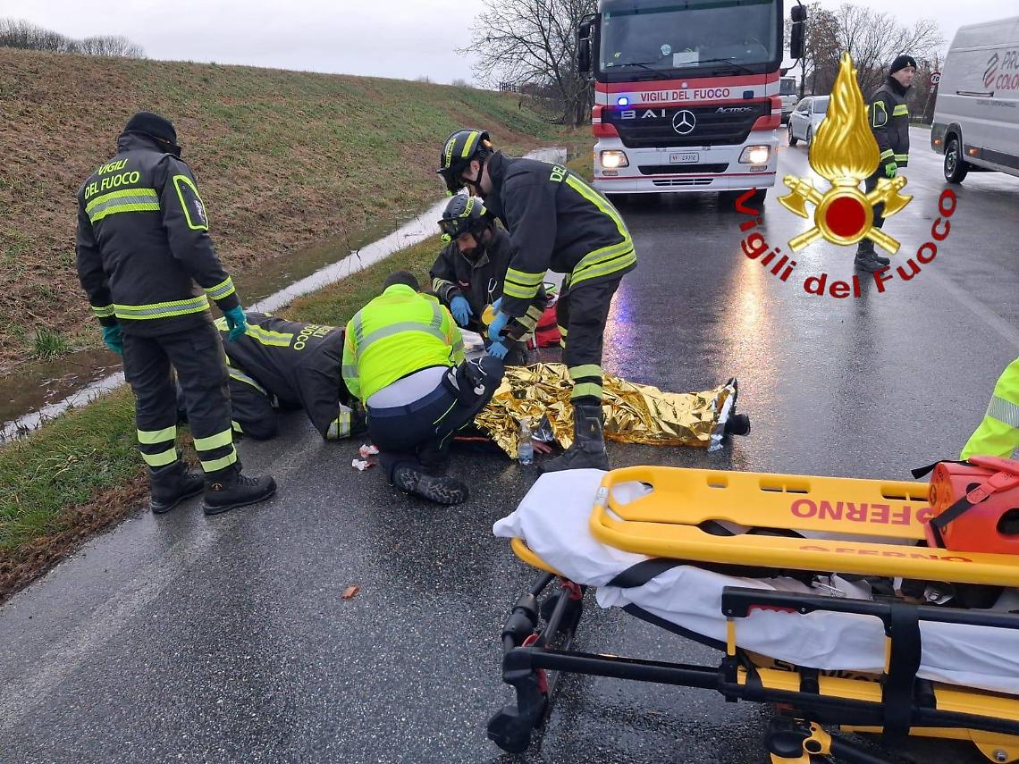 Motta di Livenza: ragazza investita in bicicletta, soccorsa dai Vigili del Fuoco