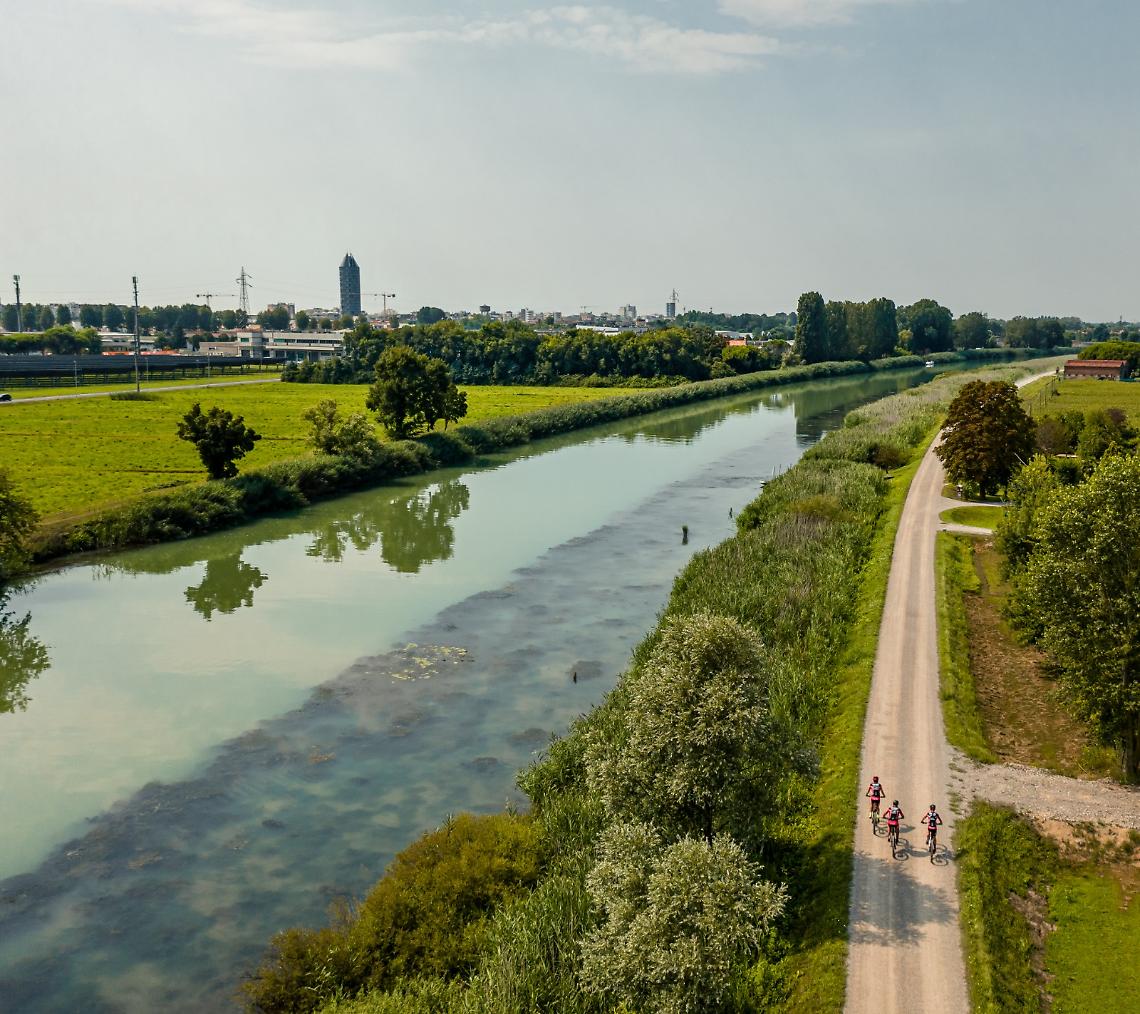 Il fiume Sile nei pressi di Jesolo