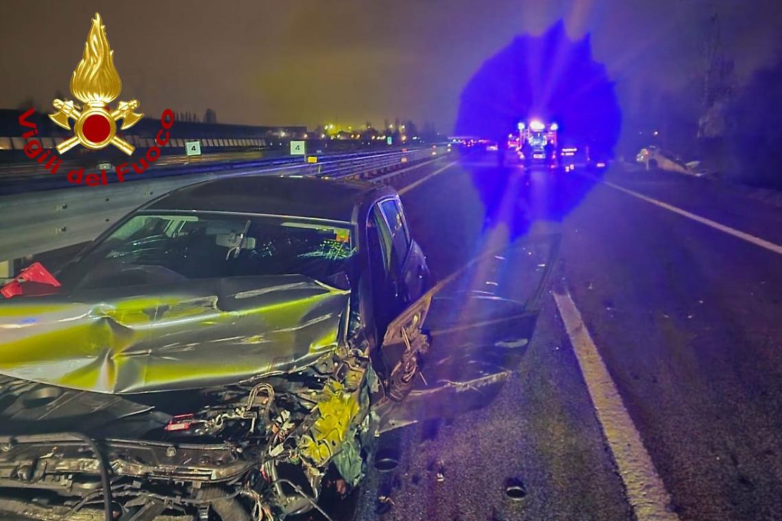 Incidente a Vigonza: scontro tra 5 auto, tangenziale chiusa per ore