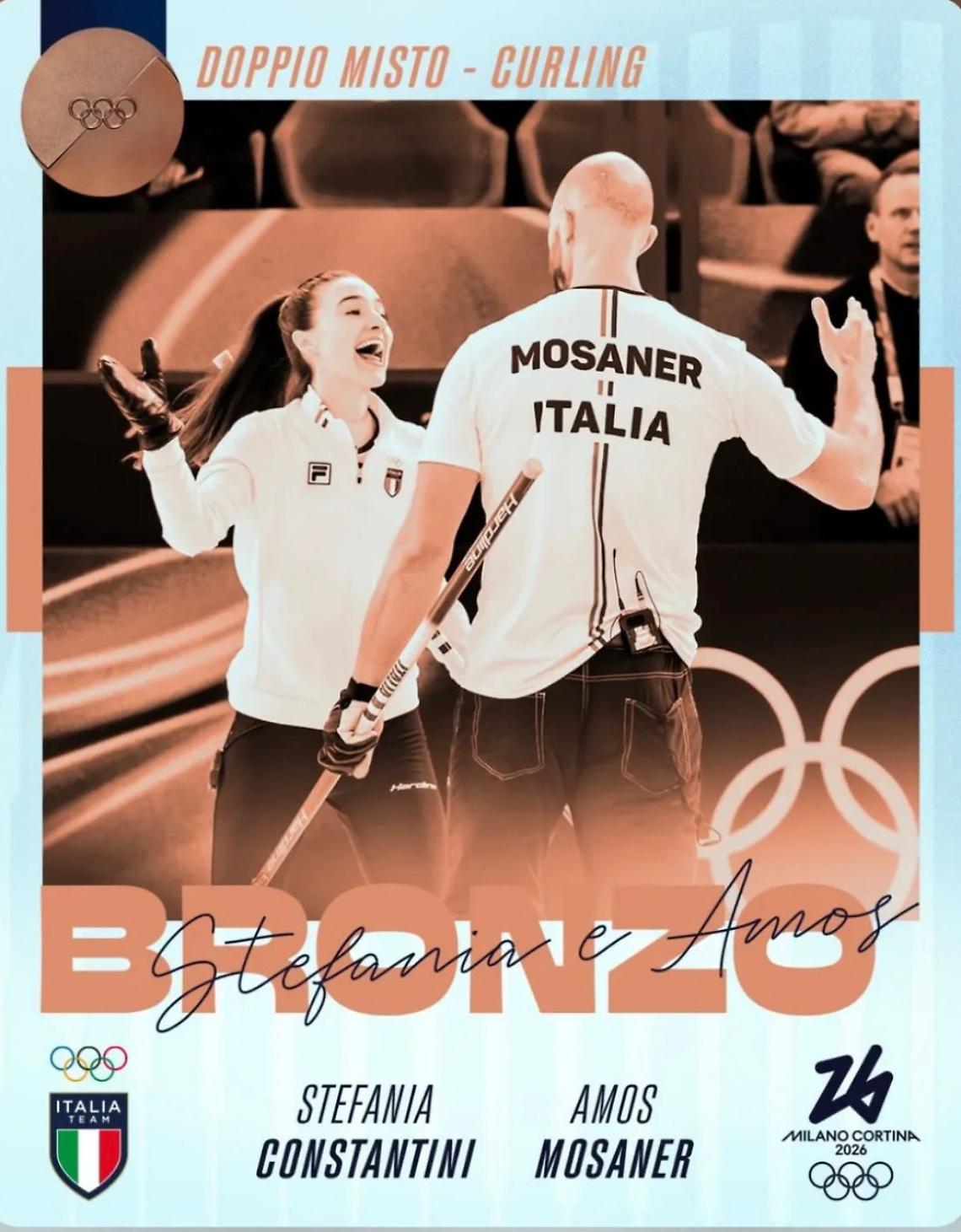 Giochi Milano-Cortina 2026: bronzo per Mosaner e Constantini