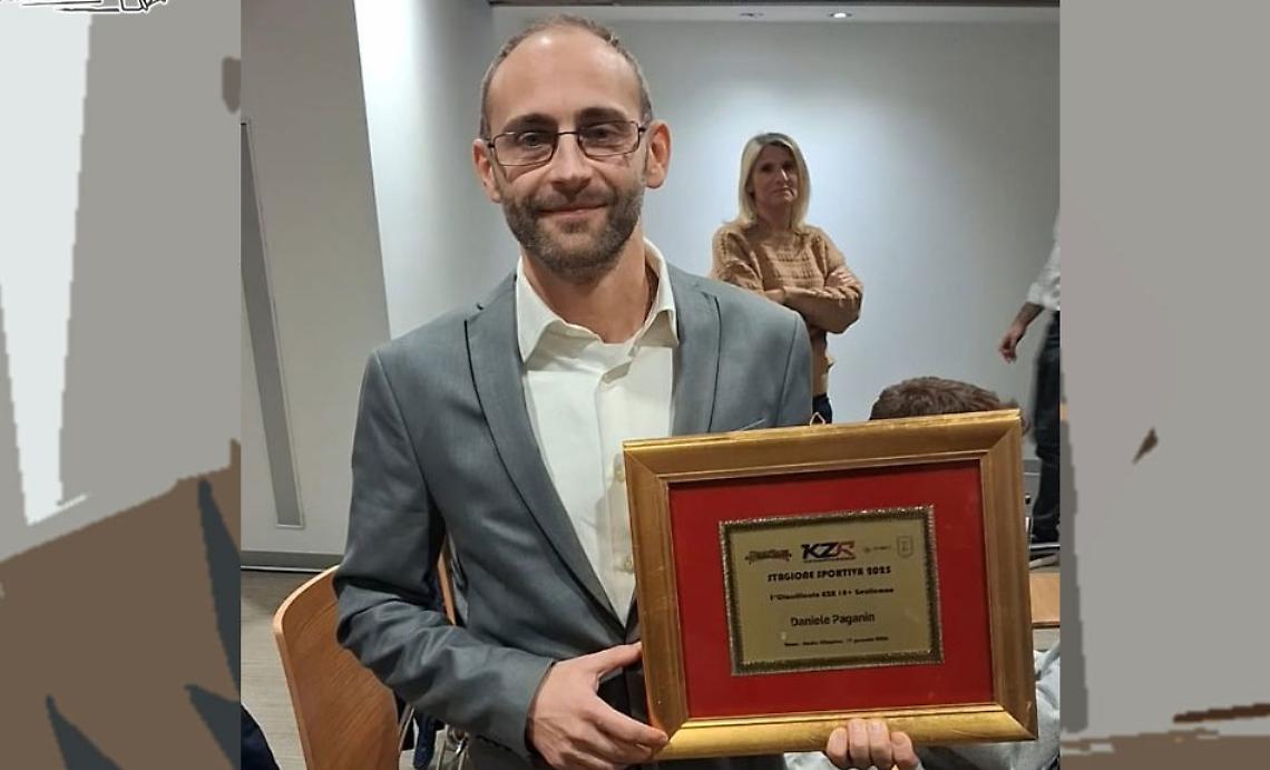 Il pilota chioggiotto Daniele Paganin premiato a Roma per la stagione 2025 nel KZR Championship