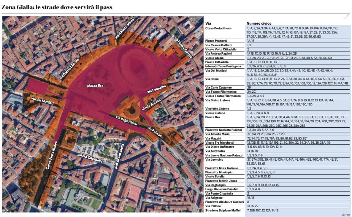 Mappa della zona rossa