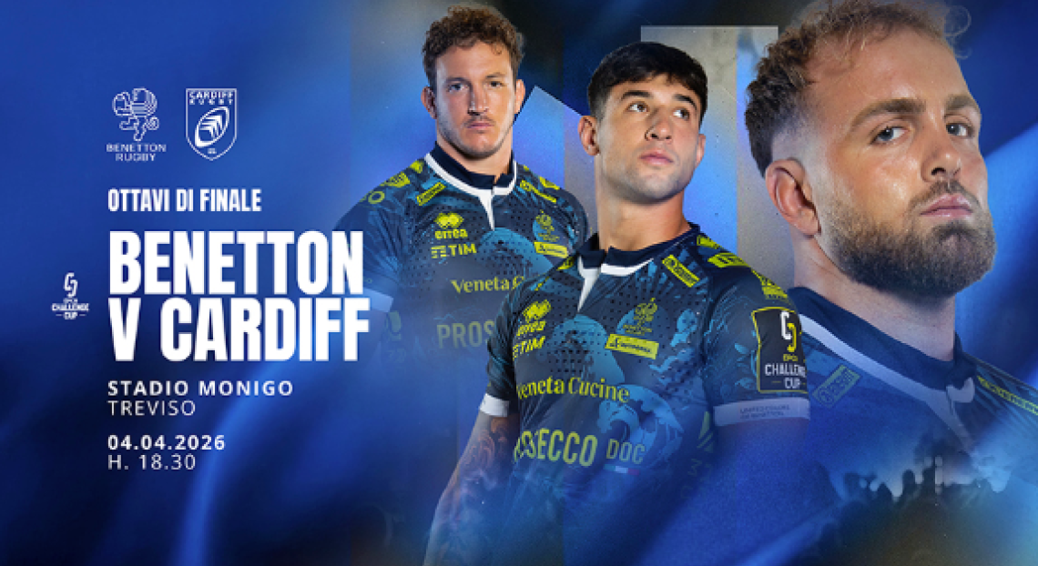 Benetton Rugby, countdown per l&rsquo;ottavo di finale di Challenge Cup contro Cardiff