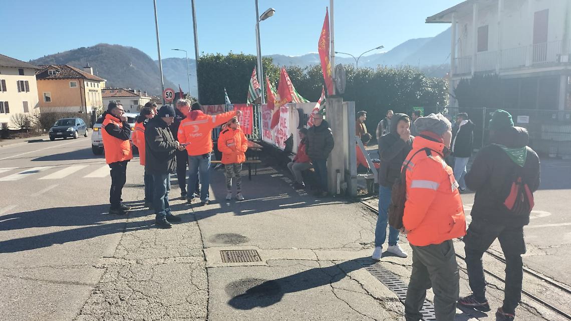 Foto del presidio sindacale