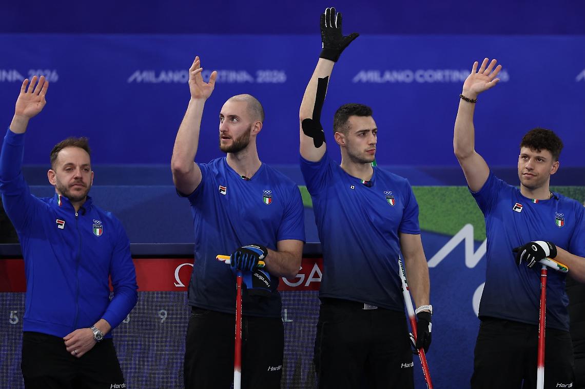 Il team azzurro di curling maschile