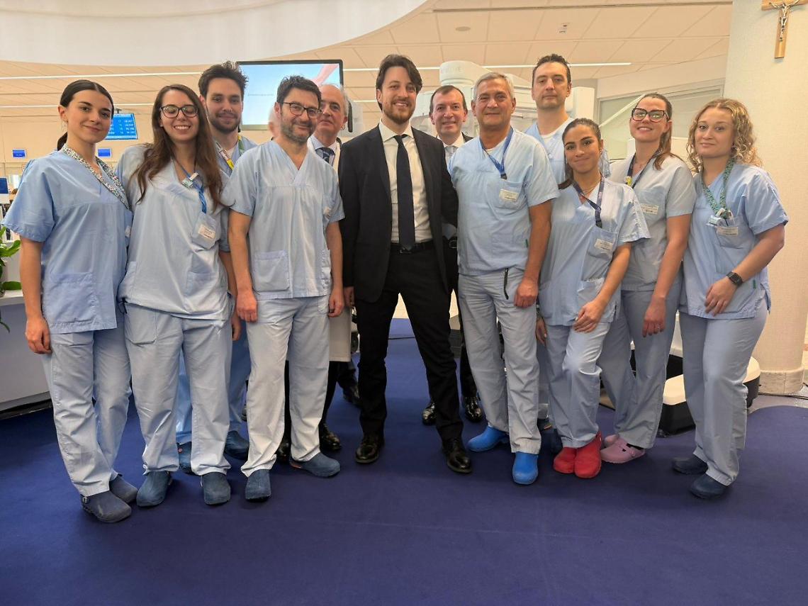 Stefani in visita all'ospedale di Negrar