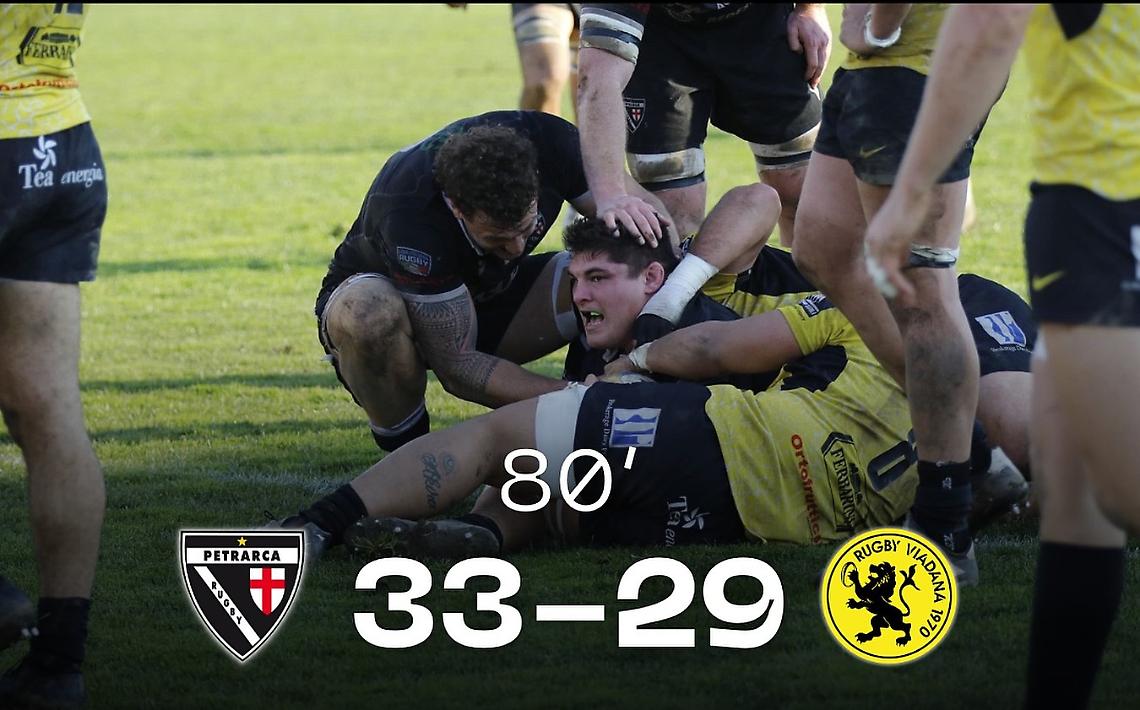 Petrarca, rimonta da brividi: Viadana piegato nel finale, &egrave; finale di Coppa Italia