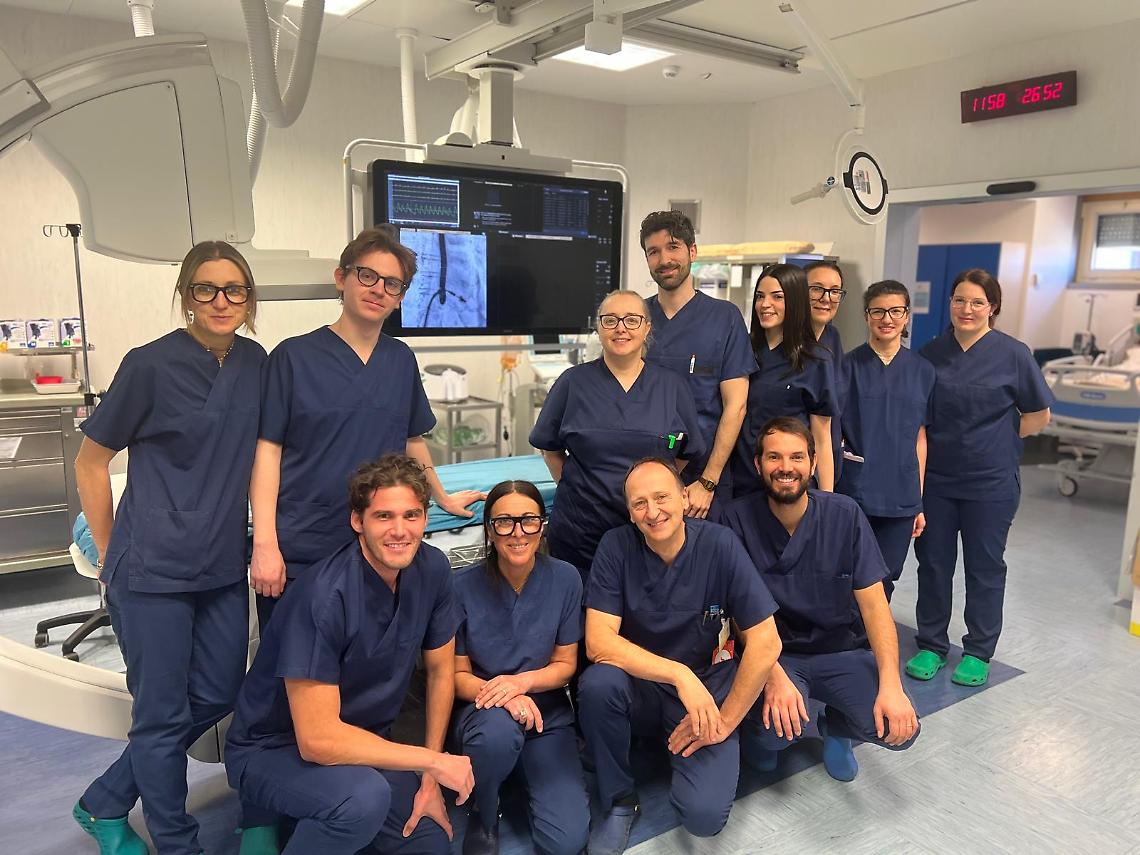 L'equip&eacute; di emodinamica del San Bassiano