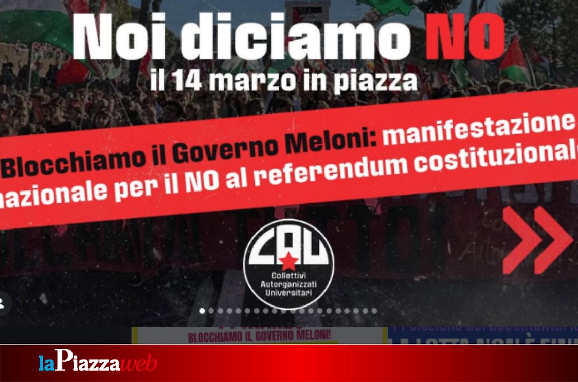 Locandina delle proteste del CAU