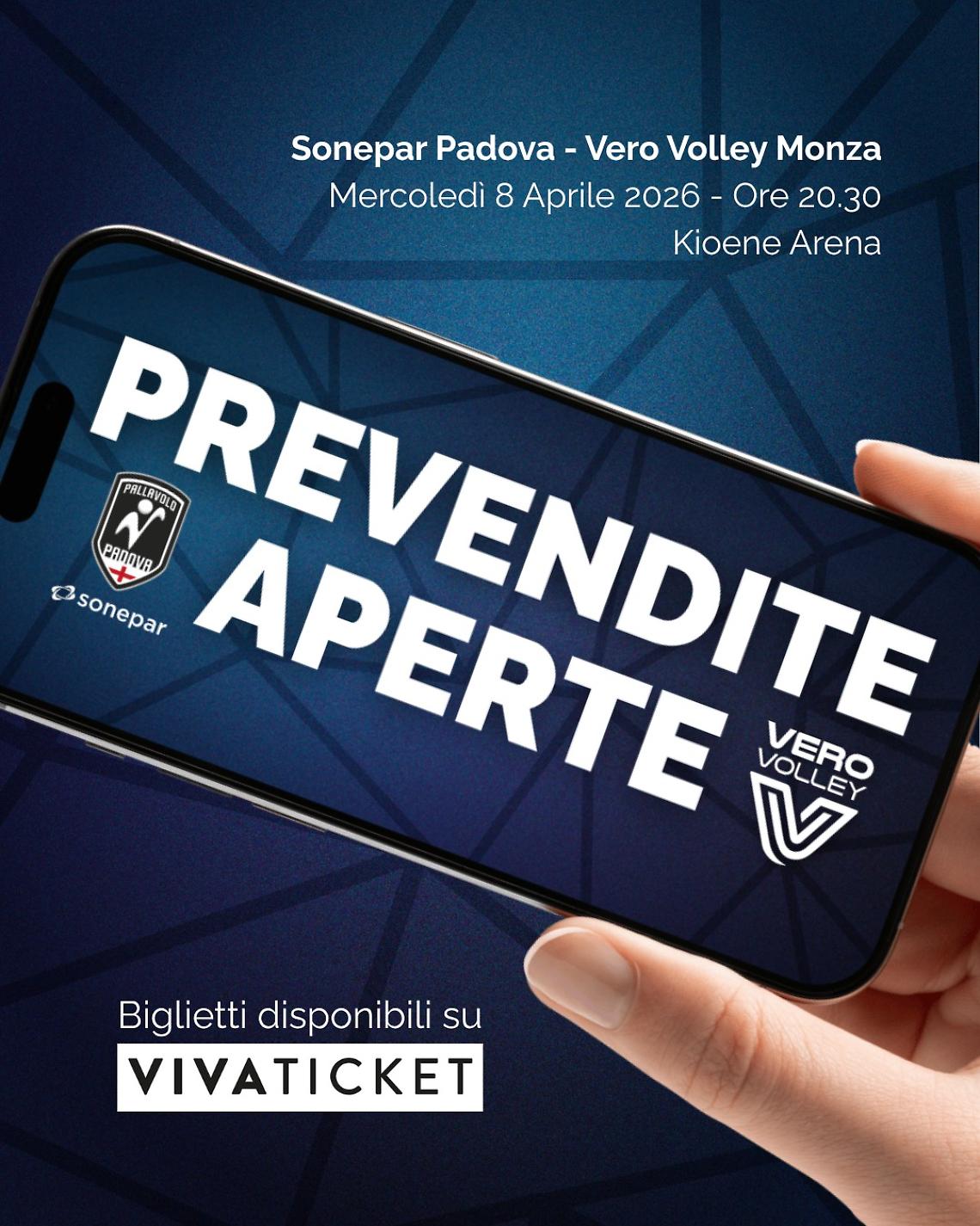 Sonepar, playoff contro Monza: partono oggi le prevendite per il match alla Kioene Arena