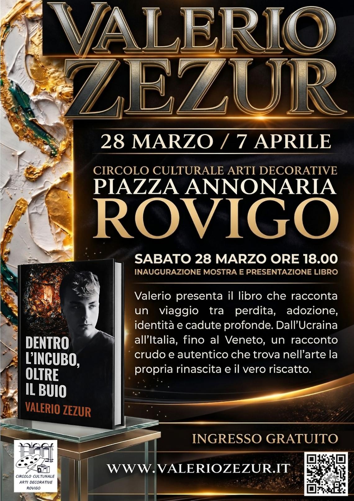 Arte e rinascita: a Rovigo la doppia anima di Valerio Zezur tra mostra e libro