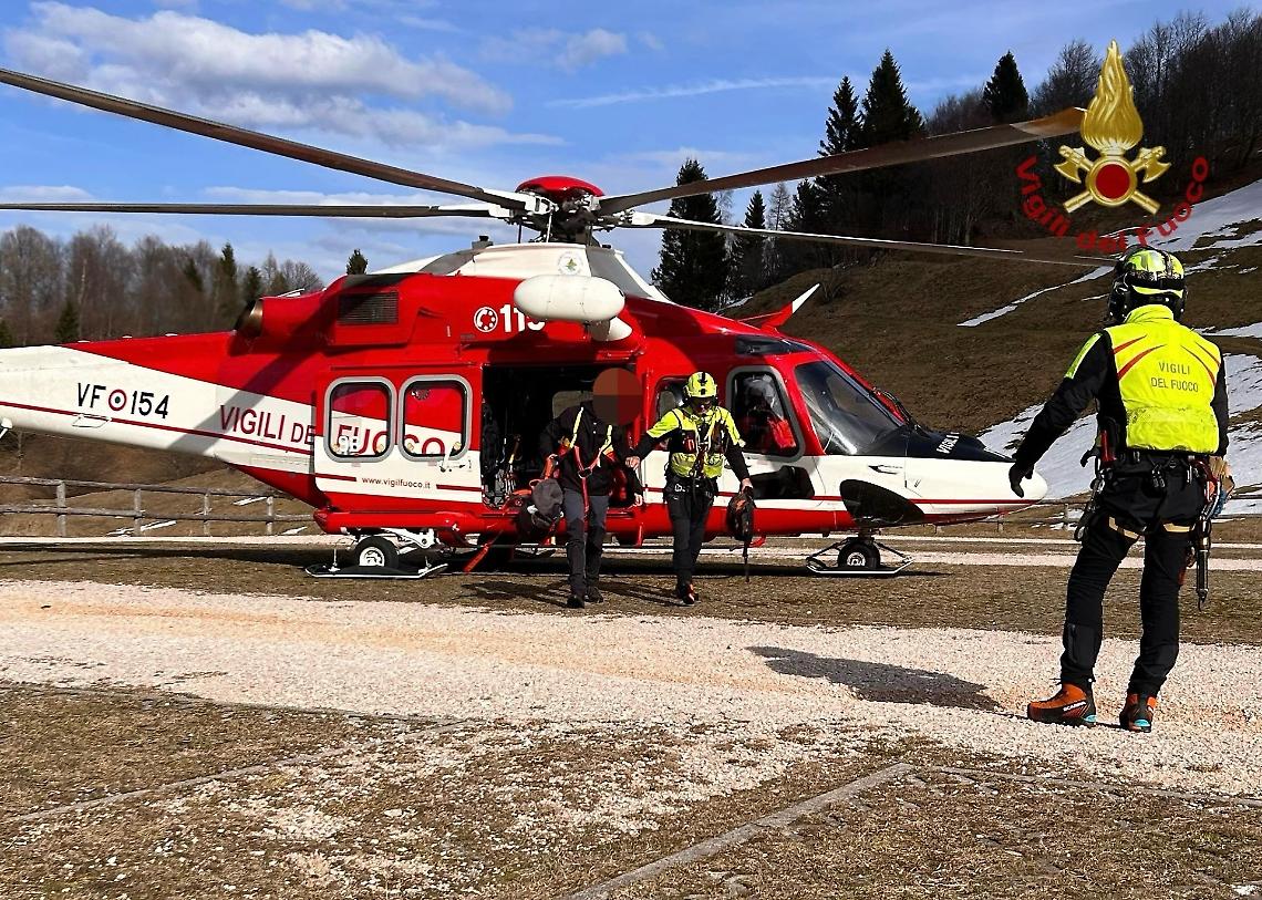 L'intervento dei Vigili del Fuoco